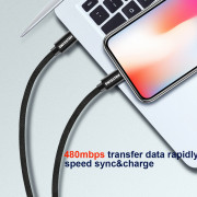 Cablul de încărcare și de date Swissten Textile USB-C / Lightning 1,2 m