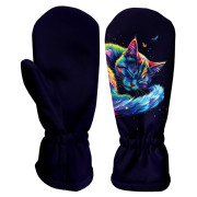 Mănuși softshell pentru copii WAMU Dark Purple