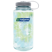 Sticlă Nalgene Wide Mouth Tie-Dye Print 1000 ml albastru deschis Seafoam w/Platinum Blue Tie Dye