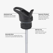 Sticlă copii Klean Kanteen Kid Classic Narrow 12oz (w/Flip Seal Sport Cap)