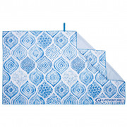 Prosop cu uscare rapidă LifeVenture Printed SoftFibre Trek Towel albastru/gri