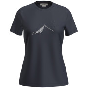 Tricou femei Icebreaker W Mer 150 Tech Lite SS T South Const albastru închis Midnight Navy