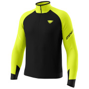 Tricou funcțional bărbați Dynafit Alpine L/S 1/2 Zip Tee M negru/galben 5A31 - ultra yellow/0910