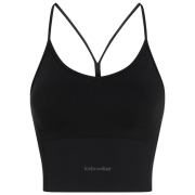 Bustieră Icebreaker Merino Blend 260 Seamless Rib Strappy Tank negru BLACK