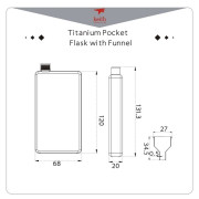 Sticlă plată Keith Titanium Jug 120 ml