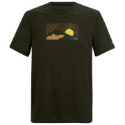 Tricou bărbați Regatta Fingal verde închis DkKhakiMrl