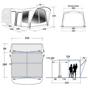 Cort frontal Outwell Parkville 260SA