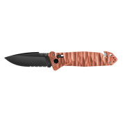 Briceag TB OUTDOOR Cac S200 French Army Knife Textured G10 Serrated portocaliu/