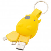 Munkees
			breloc USB Smart Charger galben Yellow