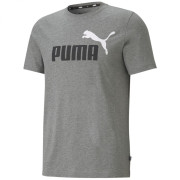 Tricou bărbați Puma ESS+ 2 Col Logo Tee gri gray