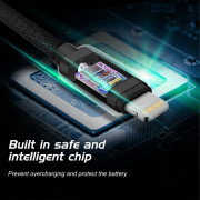 Cablul de încărcare și de date Swissten Textile USB-C / Lightning 2 m