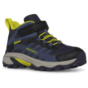 Încălțăminte copii Merrell Moab Speed 2 Mid A/C Wtpf albastru/galben navy/hi viz