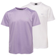 Tricou copii Hi-Tec Jodin Jr 2 Pack alb/violet WHITE/WISTERIA