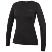 Tricou femei MOOA MerinoSilk 160 long negru black melange