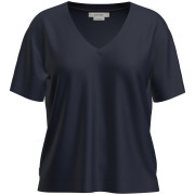 Tricou funcțional femei Icebreaker W Mer 150 Tech Lite SS Relax V Neck Tee albastru închis Midnight Navy