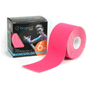 Bandă kinesiologică BronVit Sport Kinesio Tape classic 5 cm x 6m roz