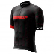 Tricou de ciclism bărbați Northfinder Gerardo negru/roșu