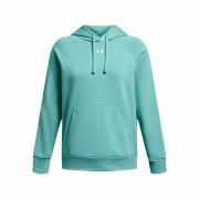 Hanorac femei Under Armour Rival Fleece Hoodie albastru deschis RadialTurquoise/White