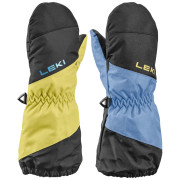 Mănuși de schi copii Leki Little Swtch Zero Mitt Long black-light blue albastru/galben black-light blue-light yellow