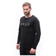 Tricou funcțional bărbați Sensor Merino Blend Elements black