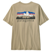 Tricou bărbați Patagonia M's Fitz Roy Foothills T-Shirt gri/verde Weathered Stone