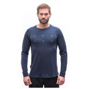Tricou funcțional bărbați Sensor Merino Blend Typo deep blue