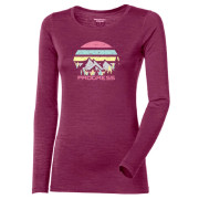 Tricou funcțional femei Progress Hela "Landscape" violet ostruzinova
