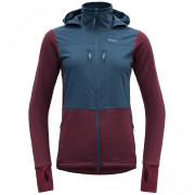 Geacă softshell pentru femei Devold Herøy Hybrid Merino Jkt Wmn roșu/albastru Beetroot/Flood