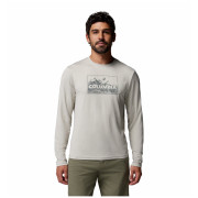 Tricou bărbați Columbia Parsons Point™ Ls Graphic Tee bej Dark Stone Heather Framed Peakscape