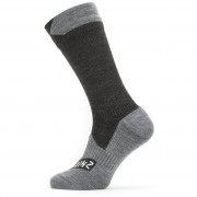 Ponožky Sealskinz Waterproof All Weather Mid Length Sock negru/gri
