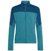 Hanorac funcțional bărbați Icebreaker Men Merino Blend 300 RealFleece™ Descender LS Zip albastru deschis Topaz/Atlant/Cb