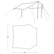 Anexă pentru cort Outwell Canopy Tarp L