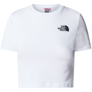 Tricou femei The North Face Essential Cropped Slim Short Sleeve Tee alb TNF WHITE