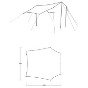 Anexă pentru cort Outwell Canopy Tarp M