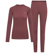 Lenjerie termică femei Viking Meriboo Lady Set roz pink