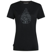 Tricou femei Icebreaker Women Merino 150 Tech Lite SS Tee Hike Path negru Black