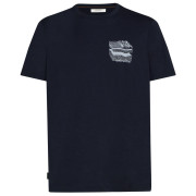 Tricou bărbați Icebreaker Men Merino 150 Tech Lite SS Tee Evolving Layers albastru închis Midnight Navy