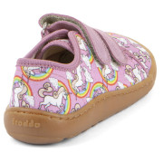 Teniși pentru copii Frodo Barefoot canvas White/Pink