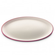 Farfurie Omada SANALIVING Dinner Plate 24xh2cm alb/roșu
