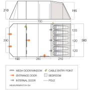 Cort de familie Vango Lismore TC 600XL Package