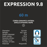 Coardă de alpinism Camp Expression 9.8 - 60m