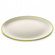 Farfurie Omada SANALIVING Dinner Plate 24xh2cm alb/verde