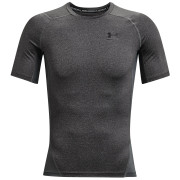 Tricou funcțional bărbați Under Armour HG Armour Comp SS gri închis CarbonHeather/Black