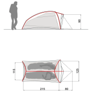 Cort ultraușor de 2 persoane Vaude Ultralight Hogan 2P