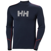 Tricou funcțional bărbați Helly Hansen Lifa Merino Midw Logo albastru închis Navy