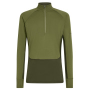 Tricou funcțional bărbați Icebreaker Men Mer 200 ZoneKnit LS Half Zip verde închis Dkloden/Spha/Cb