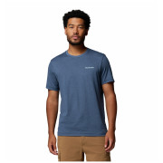 Tricou bărbați Columbia Parsons Point™ SS Back Graphic Tee albastru Collegiate Navy Heather, Linear Peaks