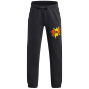 Pantaloni copii Under Armour UA B Rival FLC Graphics Jgr Anthracite gri Anthracite / / Outrageous Orange