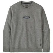 Hanorac bărbați Patagonia Men's '95 Oval Logo Uprisal Crew Sweatshirt gri Gravel Heather