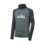 Hanorac funcțional bărbați Sensor Coolmax Thermo Mountains negru/verde olive/černá